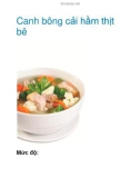 Canh bông cải hầm thịt bê