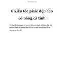 6 kiểu tóc pixie đẹp cho cô nàng cá tính