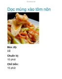 Dọc mùng xào tôm nõn