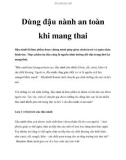 Dùng đậu nành an toàn khi mang thai