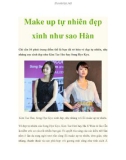 Make up tự nhiên đẹp xinh như sao Hàn