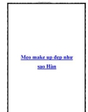 Mẹo make up đẹp như sao Hàn