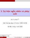 Bài giảng Xác suất thống kê và quy hoạch thực nghiệm - Vũ Thị Huệ