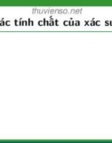 Bài giảng Xác suất thống kê và quy hoạch thực nghiệm: Chương 1.3 - Nguyễn Thị Thanh Hiền