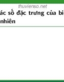 Bài giảng Xác suất thống kê và quy hoạch thực nghiệm: Chương 2.2 - Nguyễn Thị Thanh Hiền