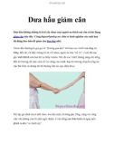 Dưa hấu giảm cân