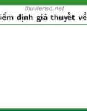 Bài giảng Xác suất thống kê và quy hoạch thực nghiệm: Chương 5.3 và 5.4 - Nguyễn Thị Thanh Hiền