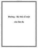 Đường và Kẻ thù số một của làn da