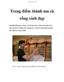 Trang điểm thành ma cà rồng xinh đẹp