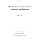 Effcient Collision Detection for Animation and Robotics