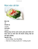 Mực xào cải làn