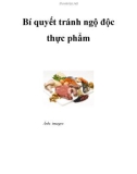 Bí quyết tránh ngộ độc thực phẩm