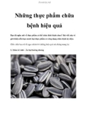 Những thực phẩm chữa bệnh hiệu quả