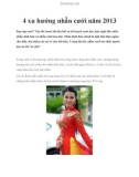 4 xu hướng nhẫn cưới năm 2013