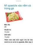 Mì spaetzle xào nấm và trứng gà