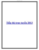 Tiếp thị trực tuyến 2013.Theo Trung tâm Internet Việt Nam, tính tới tháng 8/2012,