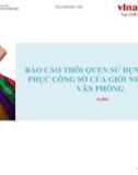 Báo cáo Thói quen sử dụng trang phục công sở của giới nhân viên văn phòng