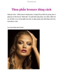 Thoa phấn bronzer đúng cách nhất