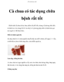 Cà chua có tác dụng chữa bệnh rất tốt