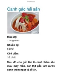 Canh gấc hải sản