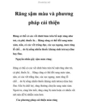 Răng sậm màu và phương pháp cải thiện