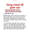 Dùng chanh để giảm cân