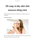 Mi cong và dày nhờ chải mascara đúng cách