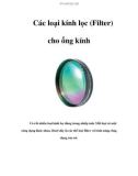 Các loại kính lọc (Filter) cho ống kính