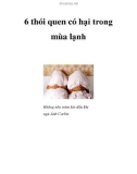 6 thói quen có hại trong mùa lạnh