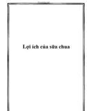 Lợi ích của sữa chua