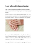 Làm mềm và trắng móng tay