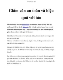 Giảm cân an toàn và hiệu quả với táo