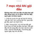 7 mẹo nhỏ khi gội đầu