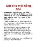 Giữ cho môi hồng hào