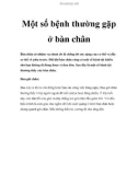 Một số bệnh thường gặp ở bàn chân