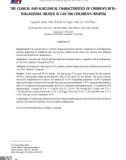 Nghiên cứu đặc điểm lâm sàng, cận lâm sàng của bệnh nhi beta Thalassemia tại Bệnh viện Nhi Đồng Cần Thơ