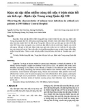 Khảo sát đặc điểm nhiễm trùng tiết niệu ở bệnh nhân hồi sức tích cực - Bệnh viện Trung ương Quân đội 108