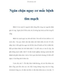 Ngăn chặn nguy cơ mắc bệnh tim mạch