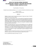Kết quả điều trị thoát vị bẹn bằng phẫu thuật nội soi tại Bệnh viện Đa khoa tỉnh Thái Bình và Nam Định năm 2022