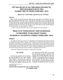 Kết quả nội soi và gây dính màng phổi điều trị tràn dịch màng phổi ác tính tại Bệnh viện 103 trong 8 năm (2004-2012)