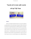 Vaccin sởi và sản xuất vaccin sởi tại Việt Nam