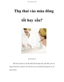 Thụ thai vào mùa đông tốt hay xấu?