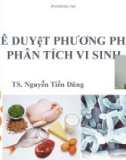 Hướng dẫn phê duyệt phương pháp phân tích vi sinh