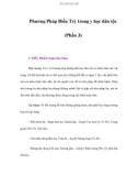 Phương Pháp Điều Trị trong y học dân tộc (Phần 3)