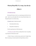 Phương Pháp Điều Trị trong y học dân tộc (Phần 2)