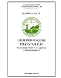 Giáo trình Toán cao cấp: Phần 1 - Trường Đại học Nông Lâm