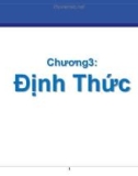 Bài giảng Đại số tuyến tính - Chương 3: Định thức