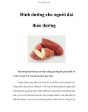 Dinh dưỡng cho người đái tháo đường