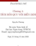 Bài giảng Toán kinh tế: Chương 4 - Nguyễn Phương