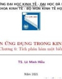 Bài giảng Toán ứng dụng trong kinh tế: Chương 6 - TS. Lê Minh Hiếu